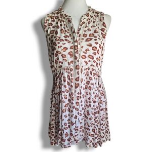 Anthropologie Leopard Print Long Tunic